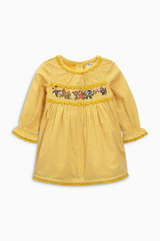 Ochre Character Embellished Dress (3mths-6yrs)